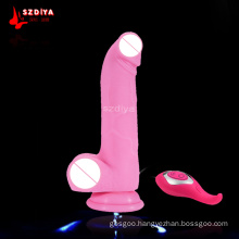 Vibrating Rotating Wearable Real Lifelike Dildo Dong Sex Toy (DYAST397E)